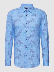 Business-Hemd mit Allover-Muster von BOSS Blau - 41