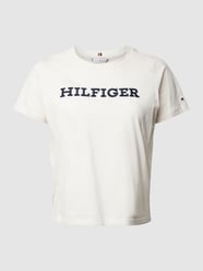 T-shirt PLUS SIZE z wyhaftowanym logo od Tommy Hilfiger Curve Biały - 44