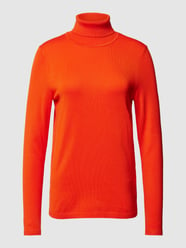 Rollkragenpullover aus Viskose-Mix in unifarbenem Design von Esprit Orange - 22