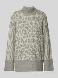 Regular fit gebreide pullover met dierenprint, model 'MARS' van Vero Moda Grijs / zwart - 2