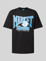 T-Shirt mit Rundhalsausschnitt Modell 'BULLDOGS' von MARKET Schwarz - 3