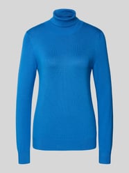 Bluzka z długim rękawem o kroju slim fit z mieszanki wiskozy z efektem dzianiny od Jake*s Casual - 1