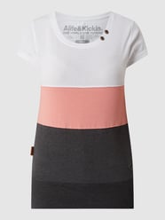 T-Shirt mit Blockstreifen Modell 'Cora' von ALIFE & Kickin Weiß - 32