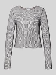 Cropped Longsleeve mit Lochstickerei von Jake*s Casual Grau - 14