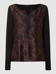 Shirt met contrasterende voorkant  van comma Grijs / zwart - 21