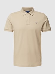 Regular Fit Poloshirt mit Label-Stitching von Gant Beige - 27