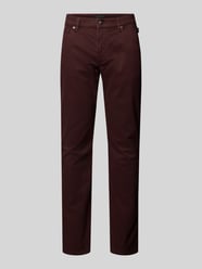 Modern fit broek in 5-pocketmodel van bugatti Bordeaux - 5