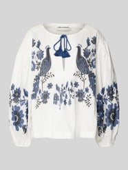 Bluzka o kroju regular fit z bufiastymi rękawami model ‘Askar’ od LOLLYS LAUNDRY - 15