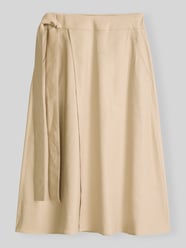 Regular Fit Midi-Rock aus Leinen-Mix von Marc O'Polo Beige - 20