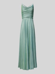 Abendkleid mit Wasserfall-Ausschnitt von Luxuar Blau - 26