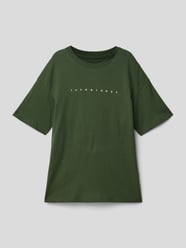 T-shirt met labelprint, model 'STAR' van Jack & Jones Wit - 14