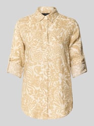 Regular fit linnen blouse met mouwtrensje, model 'KARRIE' van Lauren Ralph Lauren Beige - 18