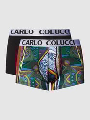 Trunks mit elastischem Logo-Bund im 2er-Pack von CARLO COLUCCI Grau / Schwarz - 10