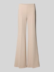 Stoffen broek met vouw en ritssluiting van Rinascimento Beige - 16