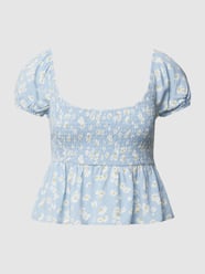 Crop Top mit floralem Muster von REVIEW Blau - 12
