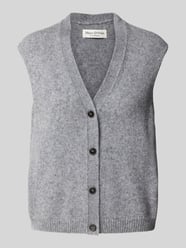 Regular fit mouwloos vest van scheerwolmix van Marc O'Polo - 22