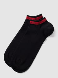 Sneakersocken mit Kontraststreifen im 2er-Pack Modell 'Tape' von HUGO CLASSIFICATION Schwarz - 24