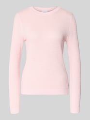 Sweter z dzianiny z prążkowanymi wykończeniami model „dalo” od VILA Fuksjowy - 17
