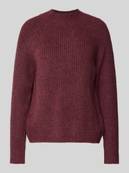 Regular Fit Strickpullover mit Rippmuster und Stehkragen von Tom Tailor Denim Rot - 20