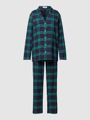 Pyjama mit Karomuster Modell 'X-MAS' von Seidensticker Blau / Türkis - 29