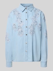 Bluzka jeansowa o kroju regular fit z haftami od Liu Jo White - 1
