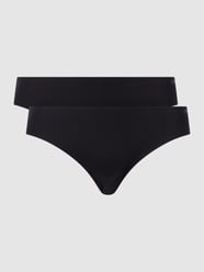 String mit Stretch-Anteil im 2er-Pack - nahtlos von Saisei Schwarz - 36