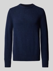 Regular Fit Pullover aus Tweedgarn  von Marc O'Polo Blau - 37