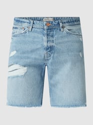 Korte loose fit jeans van katoen, model 'Chris'  van Jack & Jones Blauw / turquoise - 30