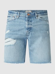 Loose Fit Jeansshorts aus Baumwolle Modell 'Chris'  von Jack & Jones Blau - 24