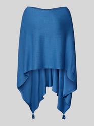 Poncho mit U-Boot-Ausschnitt von comma Blau - 6