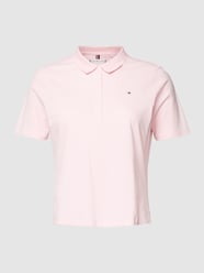 PLUS SIZE poloshirt met labelstitching van Tommy Hilfiger Curve Roze - 4