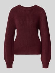 Sweter z dzianiny krój regular fit z dodatkiem wełny model „Farrell” od mbyM - 38