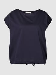 T-shirt z wiązanym detalem model ‘MALIKIAA’ od Armedangels Niebieski - 47