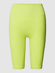 Fietsbroek in riblook, model 'HANA' van TheJoggConcept Geel - 40