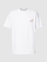 T-Shirt mit Logo-Stitching Modell 'American Script' von Carhartt Work In Progress Weiß - 3
