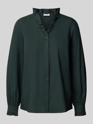 Regular fit blouse met kraag met ruches en v-hals van MORE & MORE - 42
