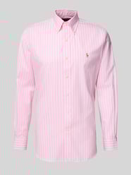 Custom Fit Business-Hemd mit Button-Down-Kragen von Polo Ralph Lauren Pink - 30