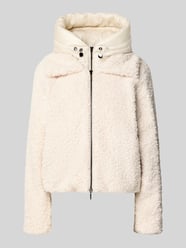 Jacke aus Teddyfell mit Zweiwege-Reißverschluss von Amber & June Beige - 25