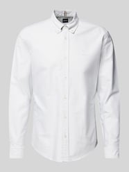 Koszula casualowa o kroju regular fit z kołnierzykiem typu button down model ‘Roan’ od BOSS Zielony - 46