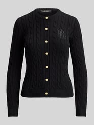 Regular Fit Strickjacke aus reiner Baumwolle mit Logo-Stitching von Lauren Ralph Lauren - 25