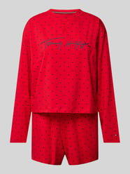 Pyjama mit Label- und Motiv-Print von TOMMY HILFIGER Rot - 39