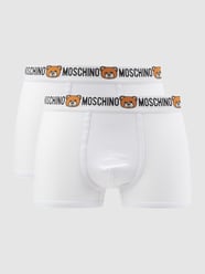 Obcisłe bokserki z dodatkiem streczu w zestawie 2 szt. od Moschino Swim + Underwear Biały - 42