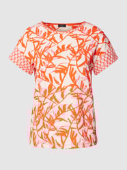 T-shirt met all-over motief van Marc Cain Rood - 23