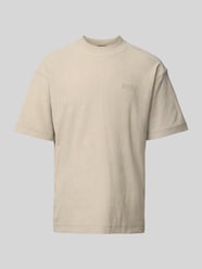 T-Shirt mit Label-Stitching von BOSS Orange Beige - 44