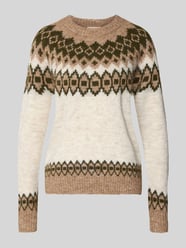 Gebreide pullover in Noorse look, model 'Novala' van FREE/QUENT Beige - 17