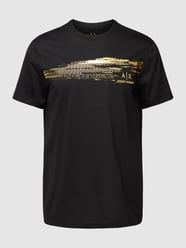 T-shirt z nadrukiem z logo od ARMANI EXCHANGE Czarny - 48