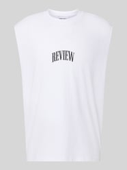 Mouwloos shirt met logo en ronde hals van REVIEW - 35
