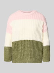 Sweter z dzianiny z okrągłym dekoltem od MORE & MORE - 29