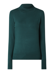 Sweter z wywijanym kołnierzem z mieszkanki wiskozy od Christian Berg Woman Zielony - 19