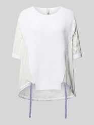 Gebreid shirt met structuurmotief, model 'ULLI EHRLICH' van Sportalm Grijs / zwart - 28